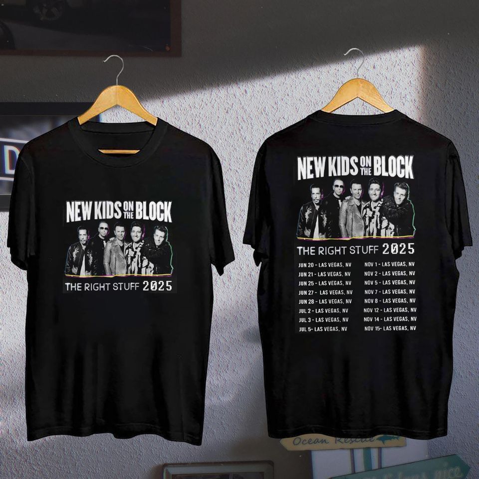 Nk On The Block The Right Stuff Tshirt, Nkot Block Band 2025 Concert, Nkot Block Graphic Shirt