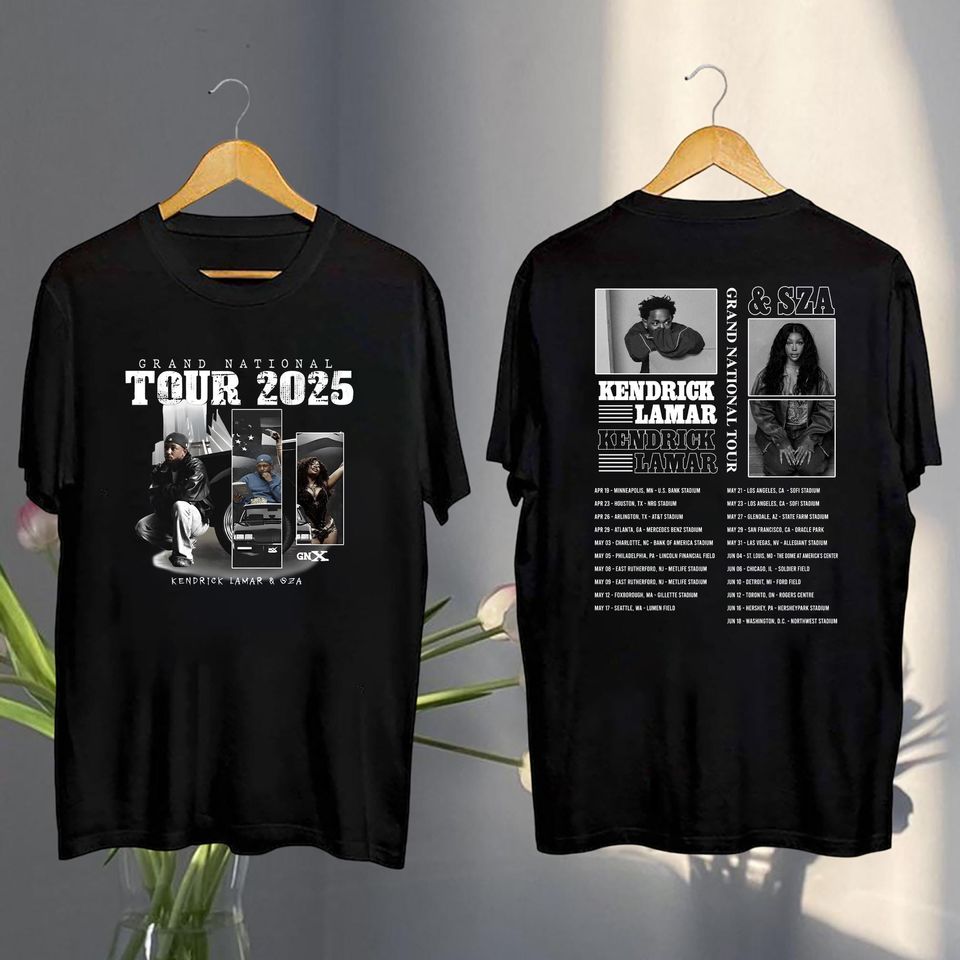 Graphic Kendrick Lamar 2025 Grand National Tour Shirt, Kendrick Lamar & Sza Shirt, Kendrick Lamar Gnx Fan Gift, Kendrick Lamar Tour Merch