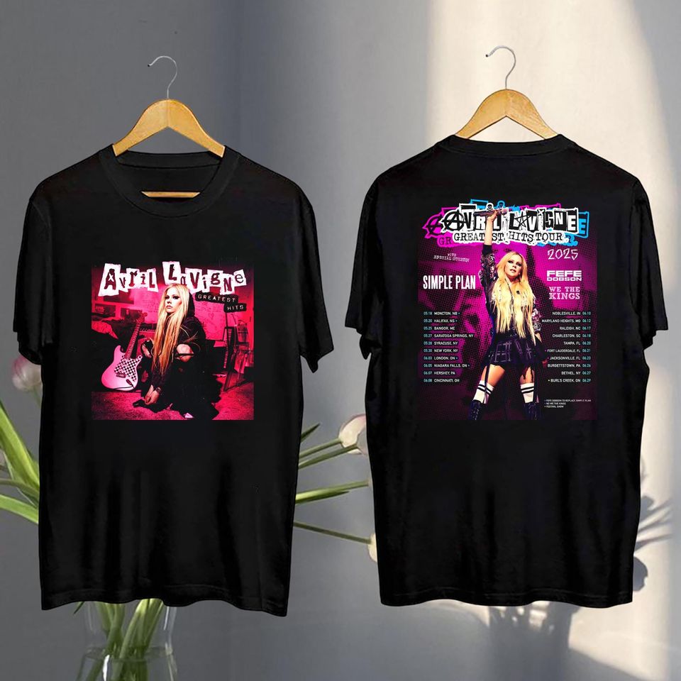 2025 Avril Lavigne Greatest Hits Tour Shirt, Avril Lavigne 2025 Concert, Avril Lavigne Fan Gift, Avril Lavigne Merch, Avril Lavigne Shirt