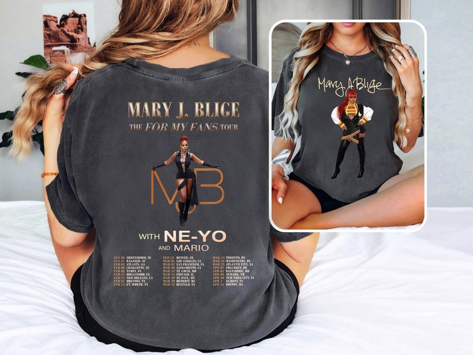 Mary J Blige Graphic Shirt, Mary J Blige The For My Fans Tour 2025, Mary J Blige Fan Gift, Mary J Blige Gift For Fan