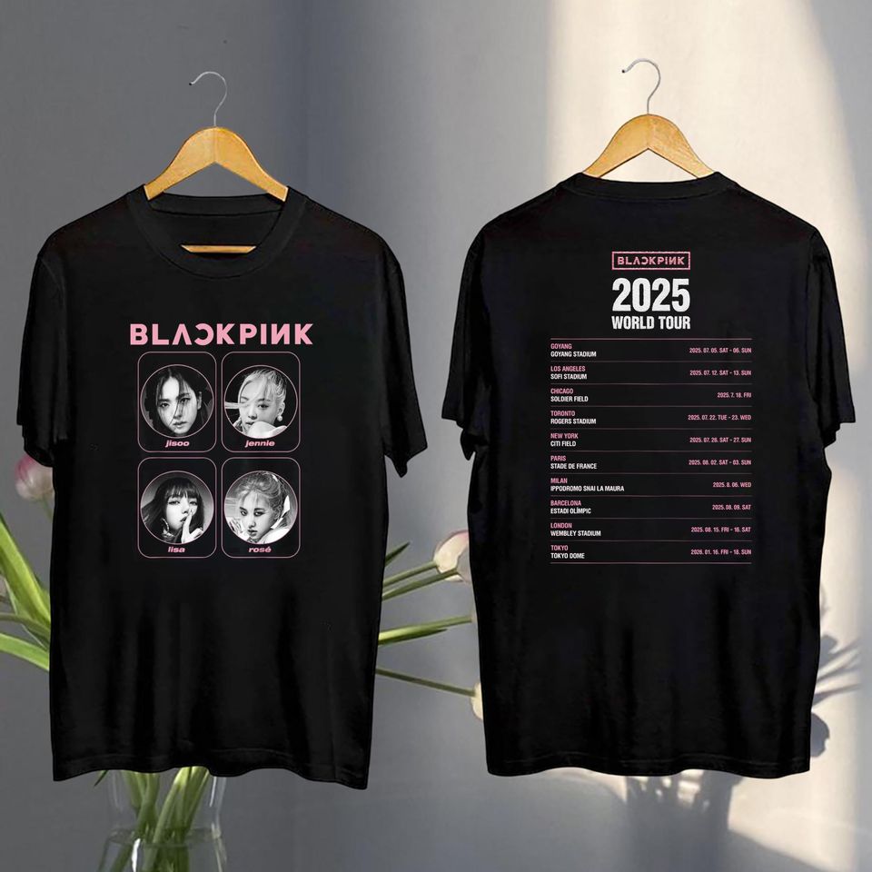 Graphic Black Pink Shirt, Black Pink World Tour 2025 Shirt, Black Pink Blink Fan Gift, Black Pink 2025 Concert Tee, Kpop Black Pink Merch
