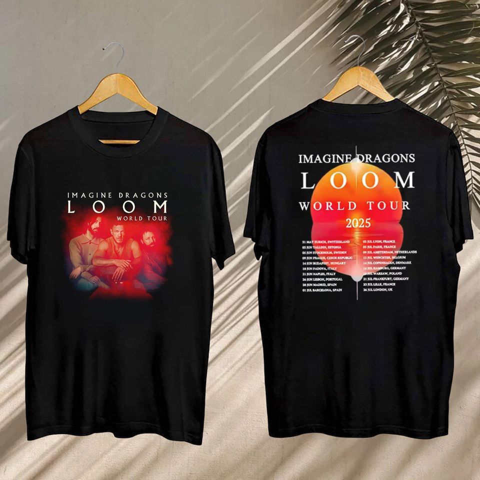 2025 Imagine Dragons Loom World Tour Shirt, Imagine Dragons Band Graphic Shirt, Imagine Dragons Band Fan Gift, Imagine Dragons Band Merch