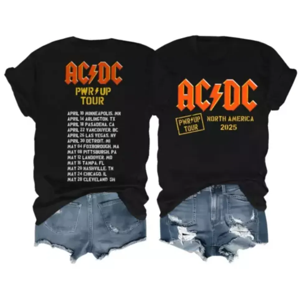 Ac Dc 2025 North American Tour Shirt, Ac Dc 2025 Power Up Tour Shirt