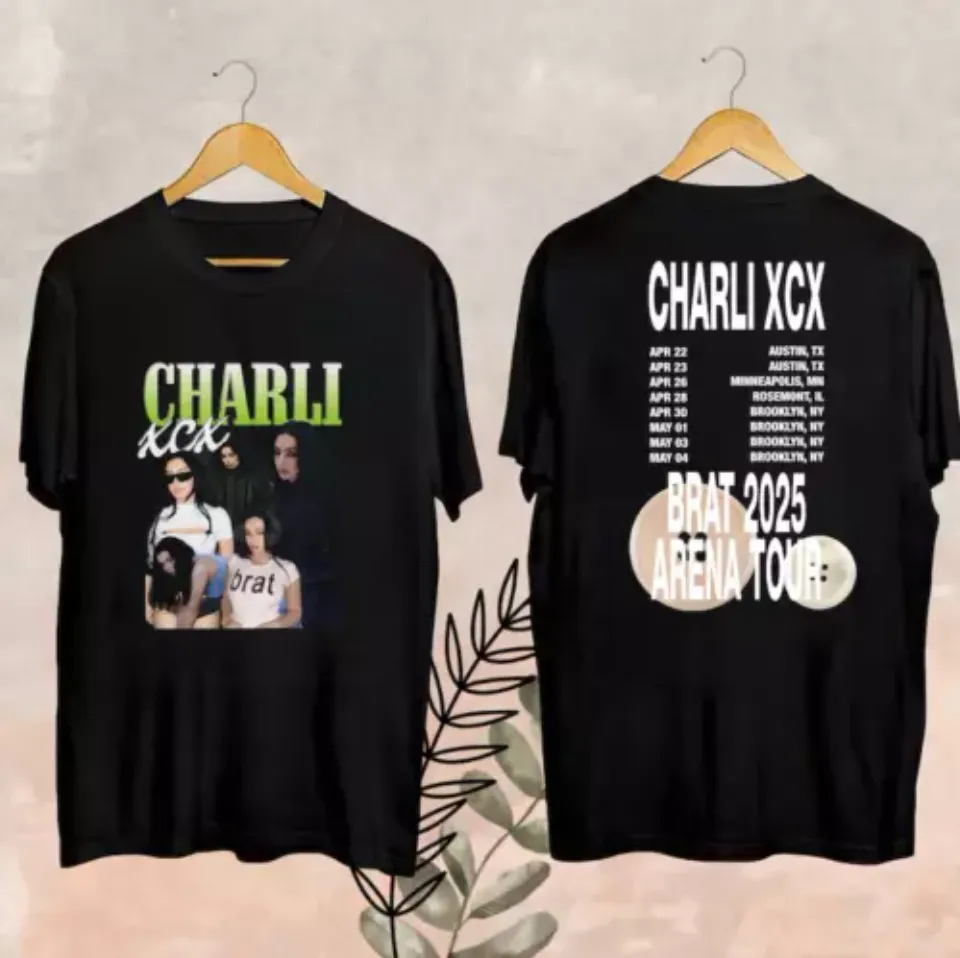Charli Xcx 2025 Concershirt, Charli Xcx Brat Arena Tour 2025 Shirt