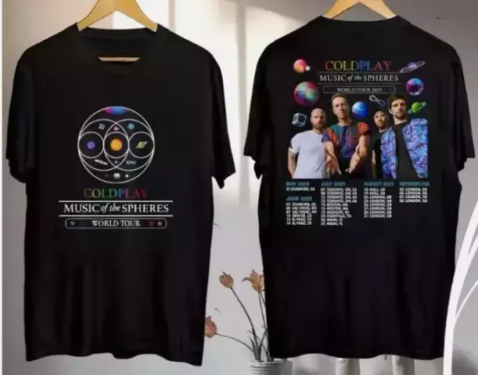 Coldplay Band 2025 Concert Tee, Coldplay Music Of The Spheres Tour 2025 Shirt