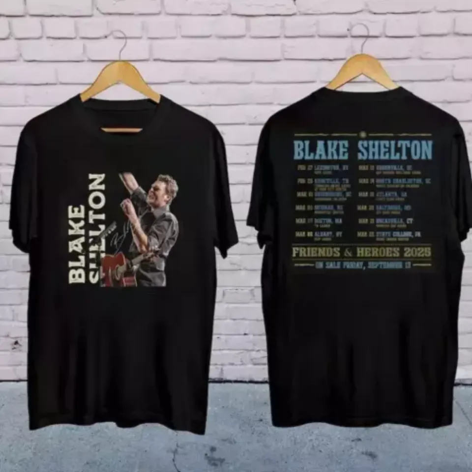 Blake Shelton Friends And Heroes Tour 2025 Shirt