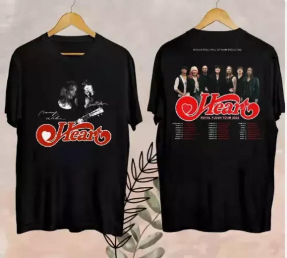 Rock Band Heart Tour 2025 Shirt, Heart Band Royal Flush Tour 2025 Shirt