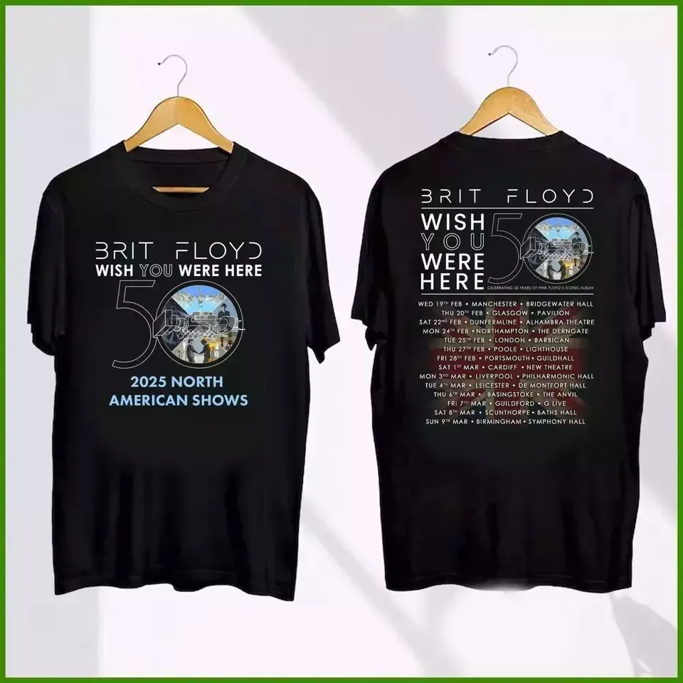 Brit Floyd 2025 Wish You Were Here 50Th Anniversary World Tour Shirt