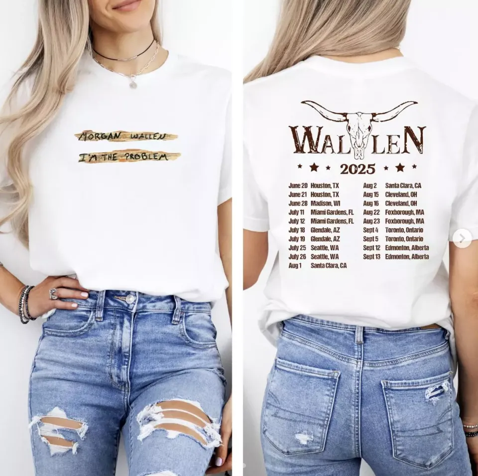Wallen Western Im The Problem Tour 2025 Two Sided Shirt