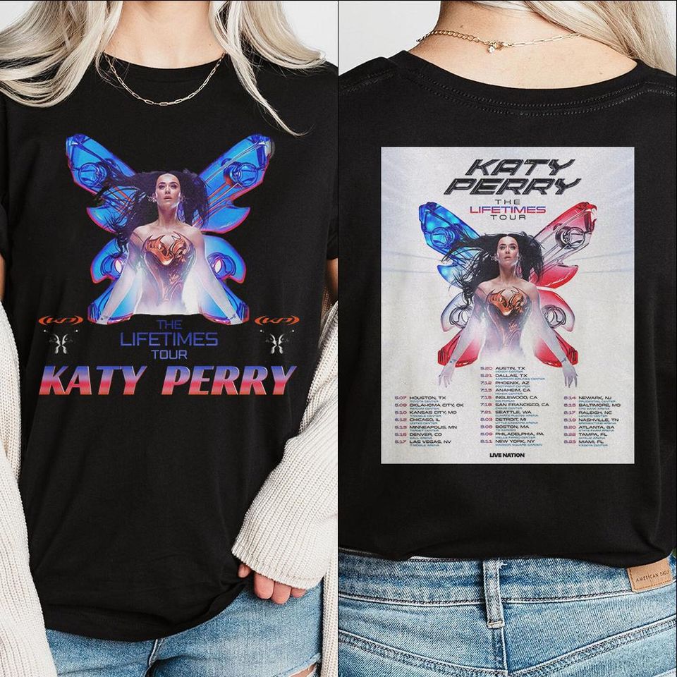 Katy Perry Lifetimes Tour 2025 Shirt, Music Lover Gift, Pop Culture Tee, Katy Perry Merch, Katy Perry Music Fan Gift