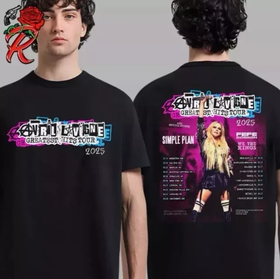 Avril Lavigne Greatest Hits Tour 2025 North America Tour Unisex Shirt