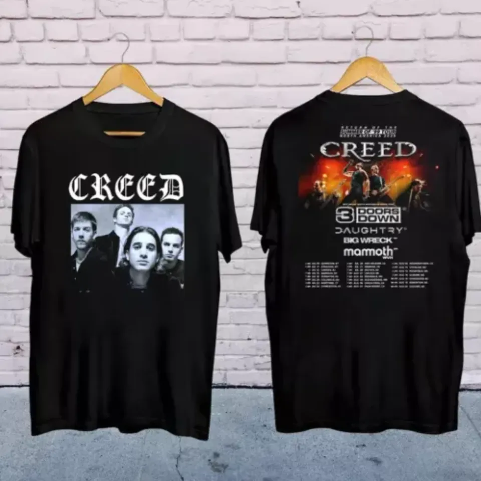 Rock Band Creed Graphic Music Shirt, Creed Band 2025 Tour Summer Of 9 Tour Music Shirt