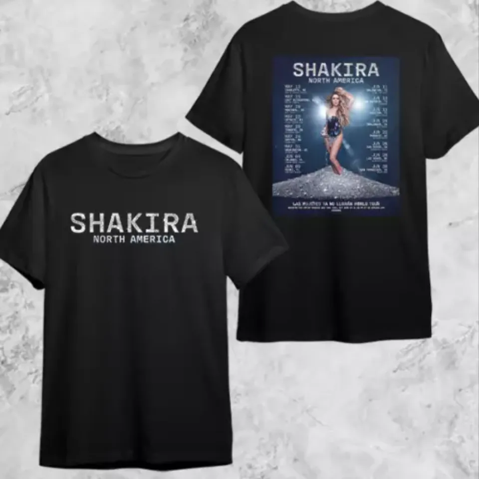 Shakira Las Mujeres Ya No Lloran North America 2025 Tour Dates Fan Gifts Shirt