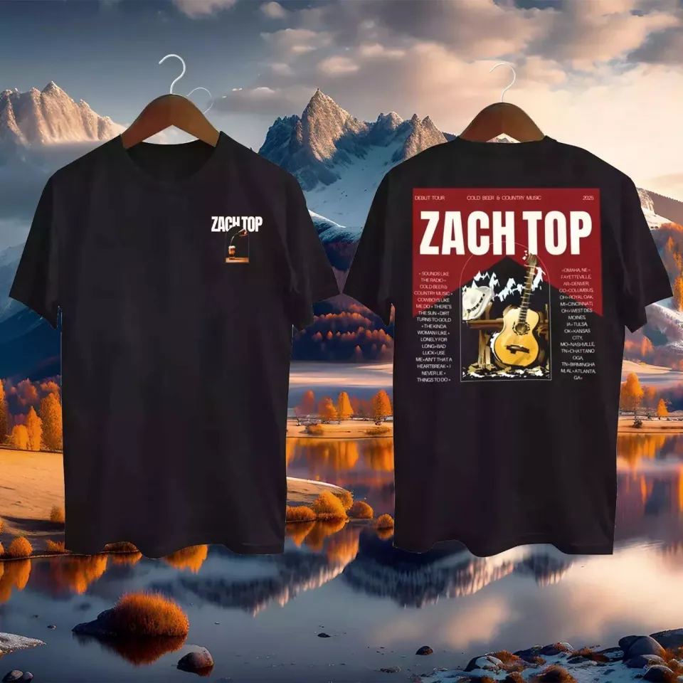 Zach Top Cold Beer & Country Music Tour 2025 Shirt Comfy Cozy Shirt