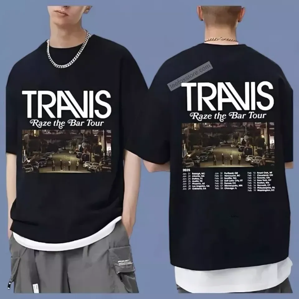 Travis Raze The Bar Tour 2025 Two Sided Graphic Shirt