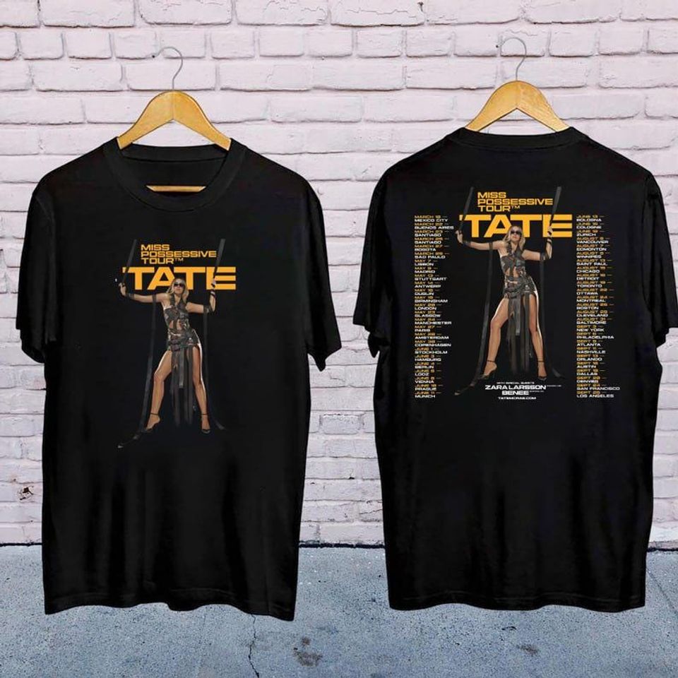 2025 Tate Mcrae Miss Possessive Tour Shirt, Tate Mcrae 2025 Concert, Tate Mcrae Fan Gifshirt, Tate Mcrae Merch, Tate Mcrae Graphic Shirt