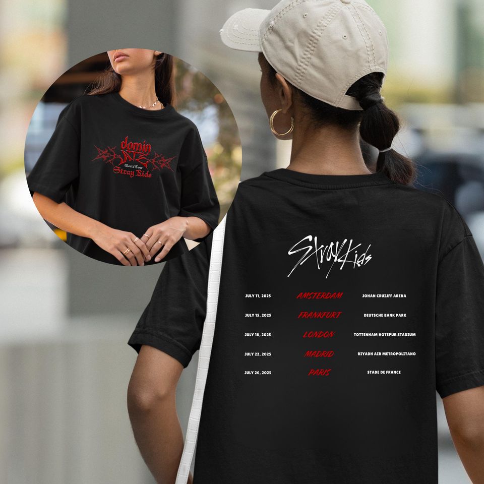 Stray Kids World Tour 2025 Tshirt, Stray Kids Europe Shirt, Dominate Skz Tshirt, Skz World Tour 2025 Announcement Tshirt, Straykids Merch