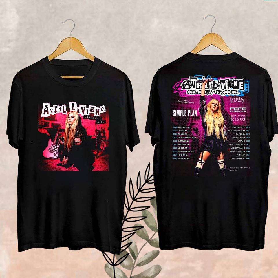 2025 Avril Lavigne Greatest Hits Tour Shirt, Avril Lavigne 2025 Concert, Avril Lavigne Fan Gift, Avril Lavigne Merch, Avril Lavigne Shirt