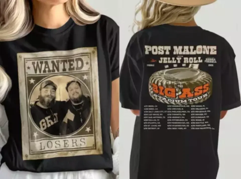 Post Malone, Post Malone Tour Shirt, Big Ass Stadium Tour Shirt, Posty Tour 2025 Shirt, Jelly Roll
