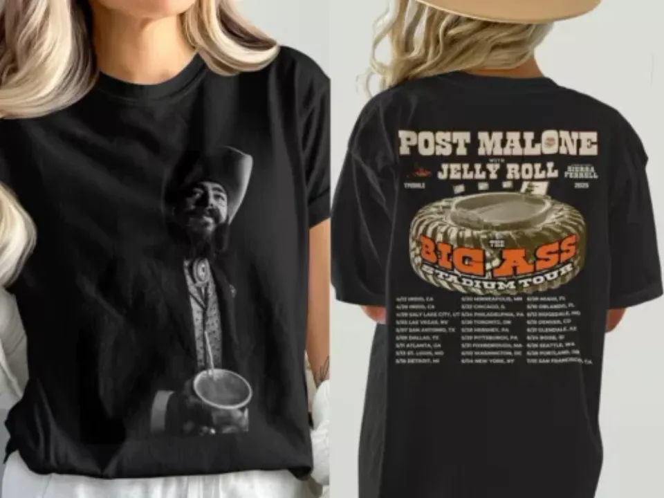 Post Malone, Post Malone Tour Shirt, Big Ass Stadium Tour Shirt, Posty Tour 2025 Shirt, Jelly Roll