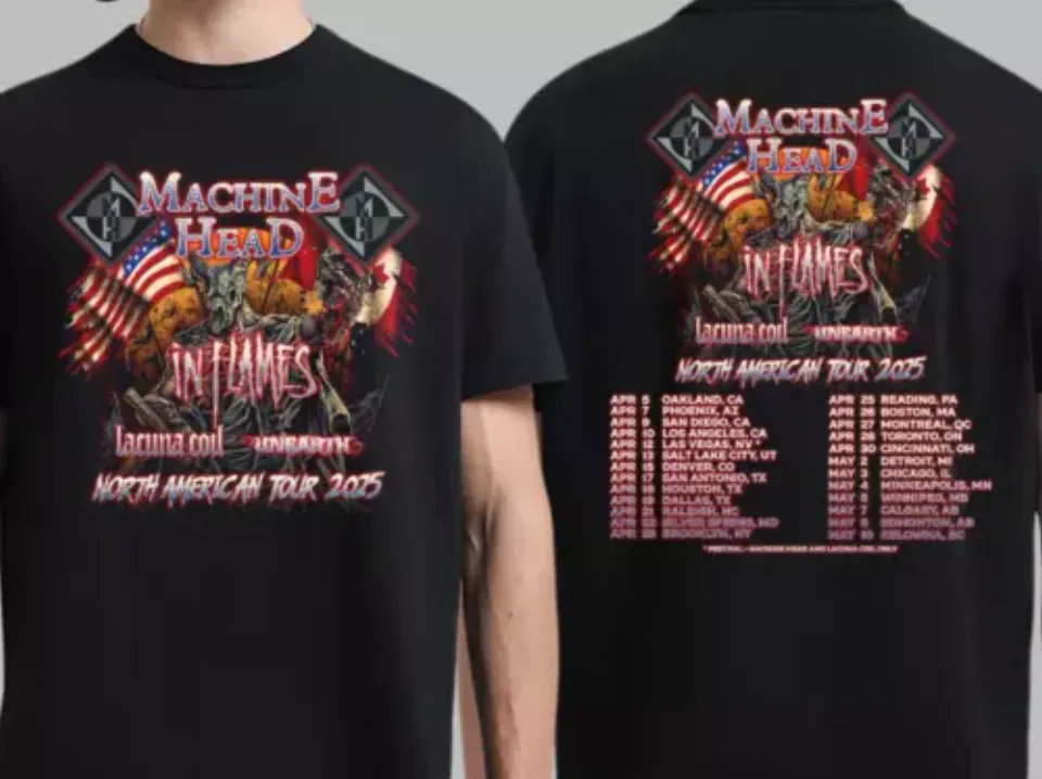 Machine Head North American Tour 2025 Tour Dates List Two Sides Shirt
