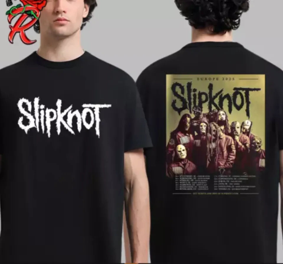 Slipk Not Europe Tour 2025 With Tour Dates List Two Sides Unisex Shirt