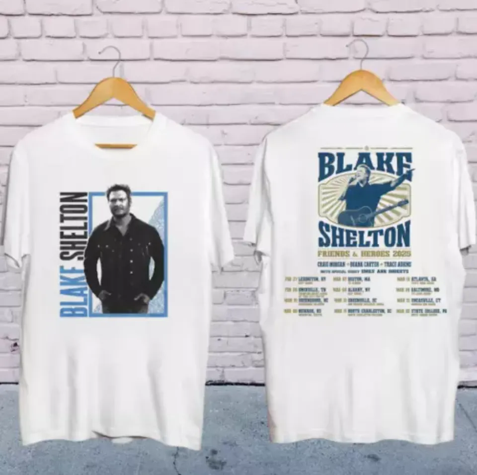 2025 Blake Shelton Friends And Heroes Tour Shirt