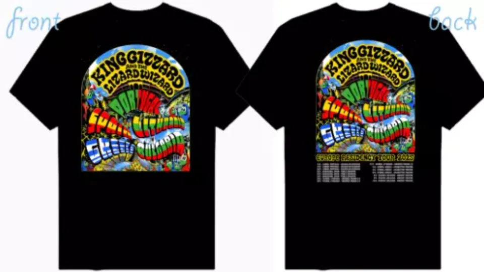 King Gizzard & The Lizard Wizard Europe Residency 2025 Tour Shirt