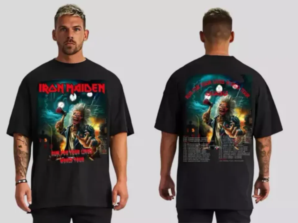 Iron Maiden Run For Your Lives World Tour 2025 Hard Rock Shirt