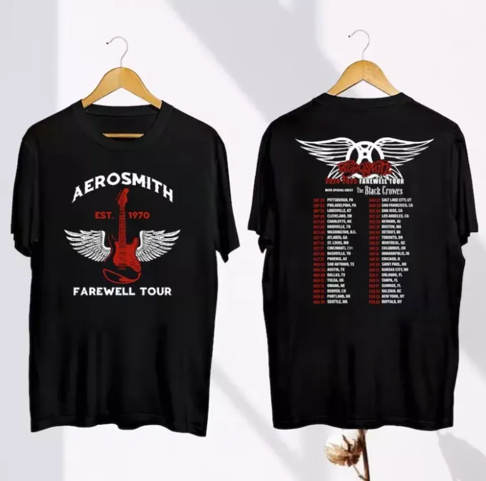 Aerosmith Tour 2024-2025 Shirt, Aerosmith Peace Out Farewell Tour Shirt