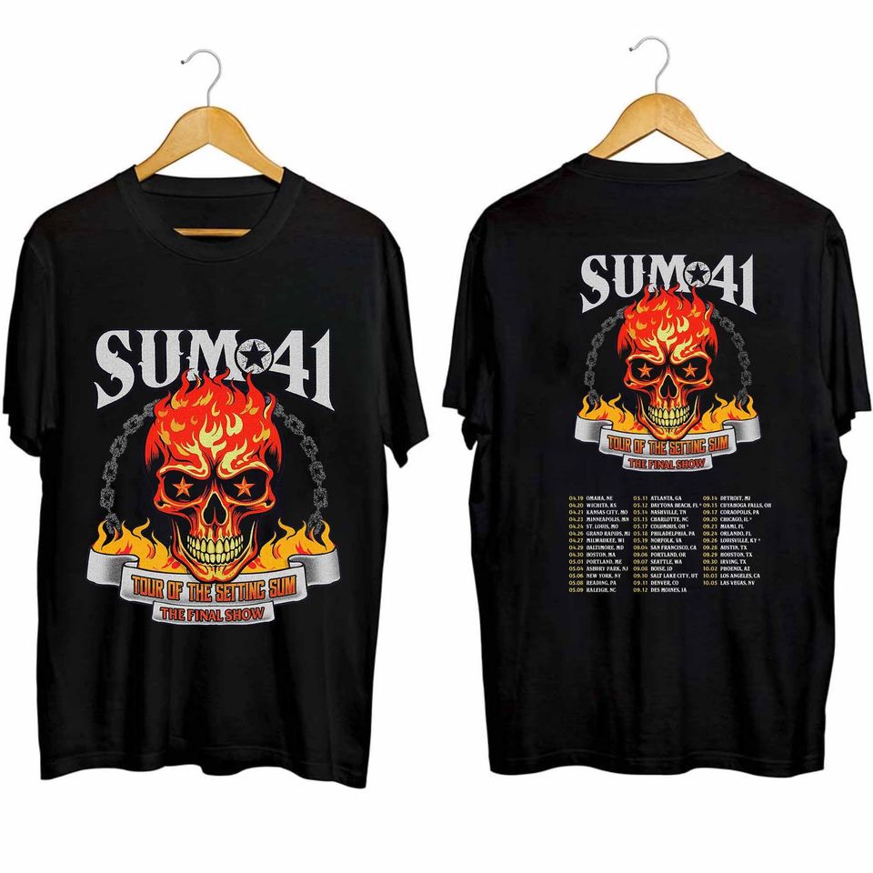 Sum 41 2024-Tour 2025 Shirt, Sum 41 Band Fan Shirt, Sum 41 2024 Concershirt, Sum 41 Rock Band Shirt