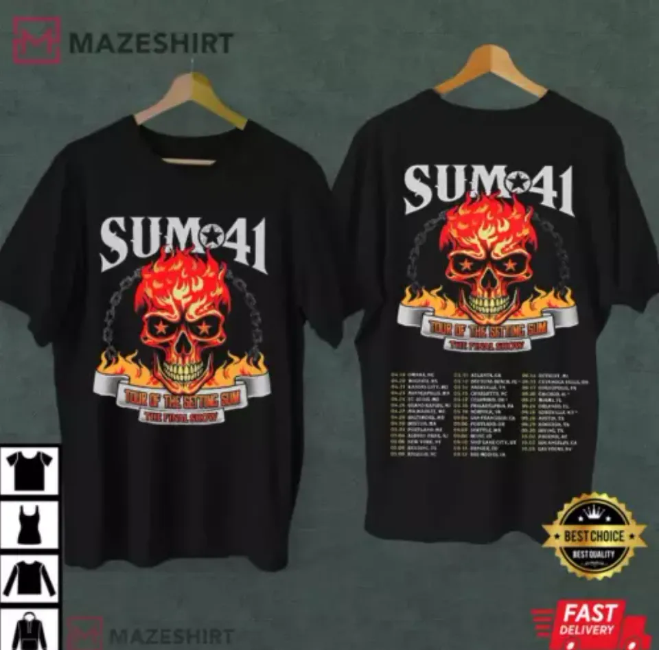 Sum 41 Tour Of The Setting Sum 2024-2025 Tour Merch Shirt