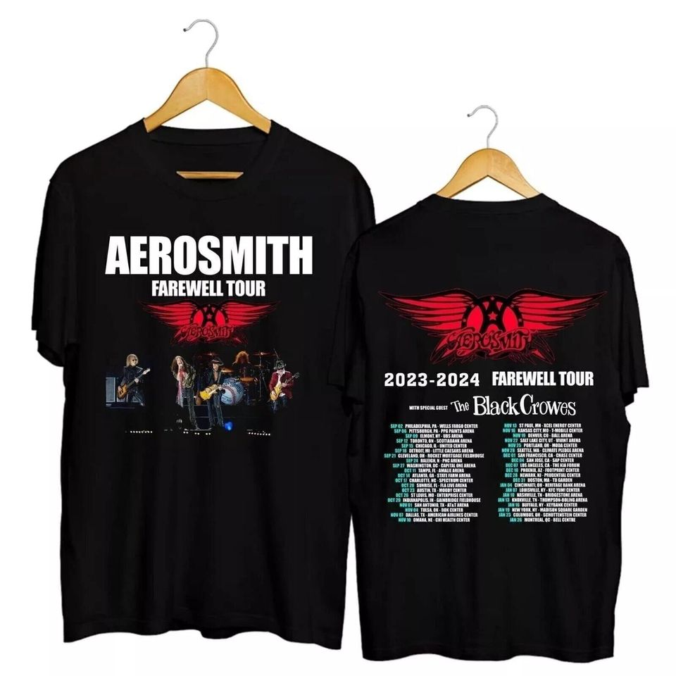 Aerosmith Tour 2024-2025 Shirt, Aerosmith Peace Out Farewell Tour Shirt, Aerosmith Fan Gifts, Aerosmith Rock Band, Aerosmith Vintage Shirt