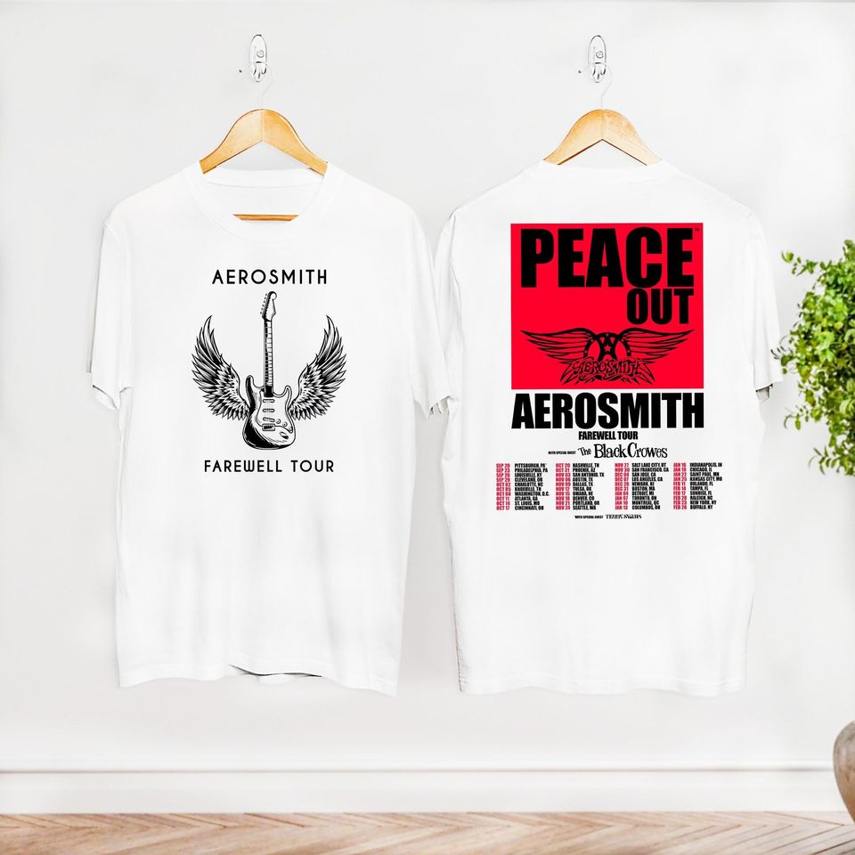 Aerosmith Band Farewell 2024-Tour 2025 Shirt, Aerosmith Fan Gifts, Graphic Aerosmith Band Shirt, Aerosmith Vintage Shirt, Rock Music Shirt