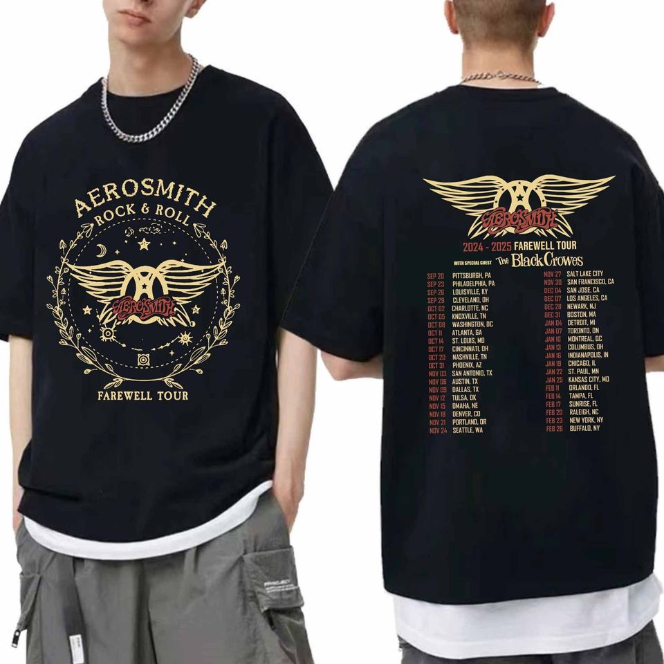 Aerosmith 2024-2025 North American Farewell Tour Shirt, Aerosmith Band Fan Shirt, Aerosmith 2024 Farewell Tour Shirt