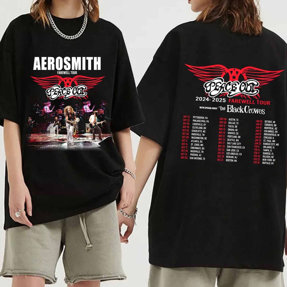 Aerosmith 2024-2025 North American Farewell Tour Shirt, Aerosmith Band Fan Shirt, Aerosmith 2024 Farewell Tour Shirt