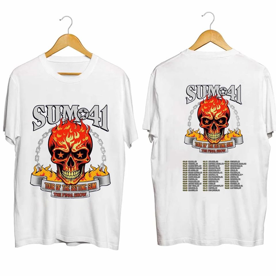 Sum 41 2024-Tour 2025 Shirt, Sum 41 Band Fan Shirt, Sum 41 2024 Concershirt, Sum 41 Rock Band Shirt
