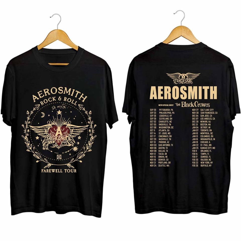 Aerosmith 2024-2025 North American Farewell Tour Shirt, Aerosmith Band Fan Shirt, Aerosmith 2024 Farewell Tour Shirt