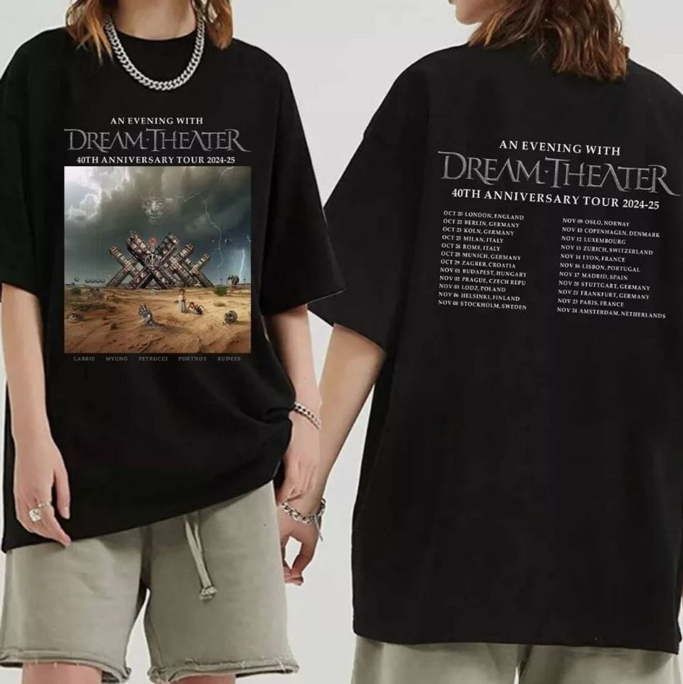 Dream Theater - 40Th Anniversary Tour 2024 2025 Shirt, Cotton Music Tour Shirt