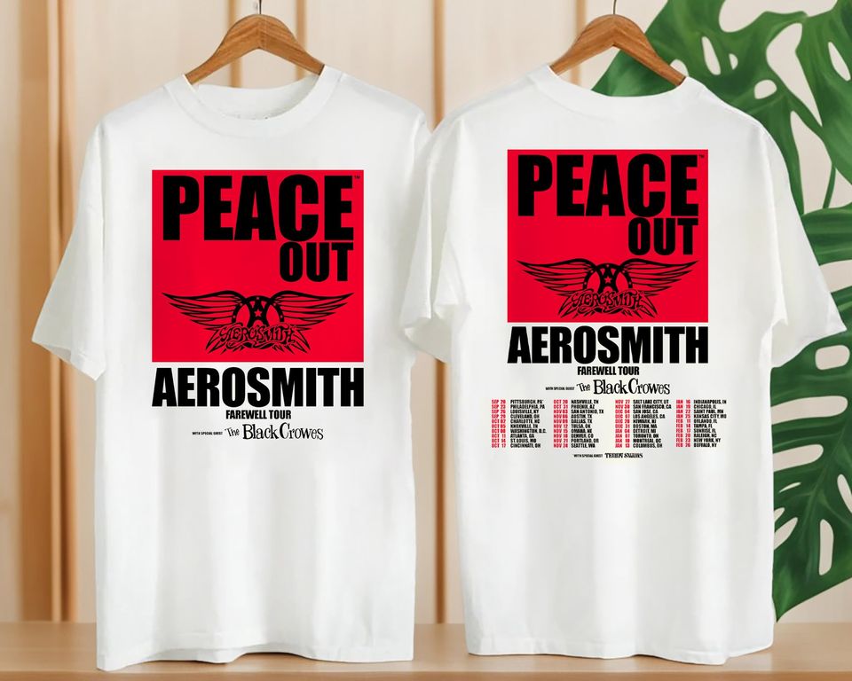 Aerosmith Peace Out Farewell Tour 2024-2025 Shirt, Aerosmith Conershirt