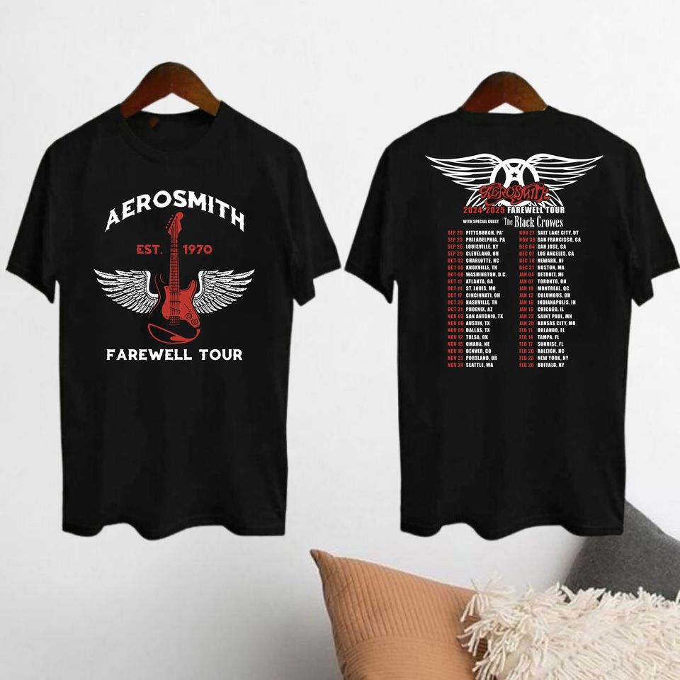 Aerosmith Tour 2024-2025 Shirt, Aerosmith Peace Out Farewell Tour Shirt