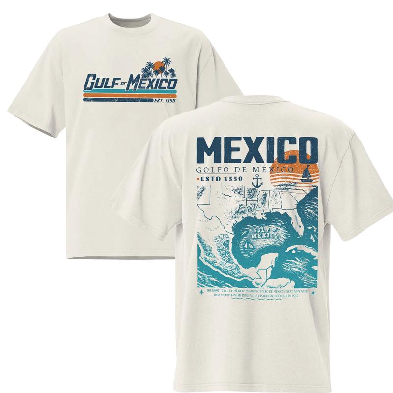Gulf Of Mexico 2-Side Shirt, Gulf Retro Coasshirt, Texas Alabama Mississippi Florida Beach Crewneck
