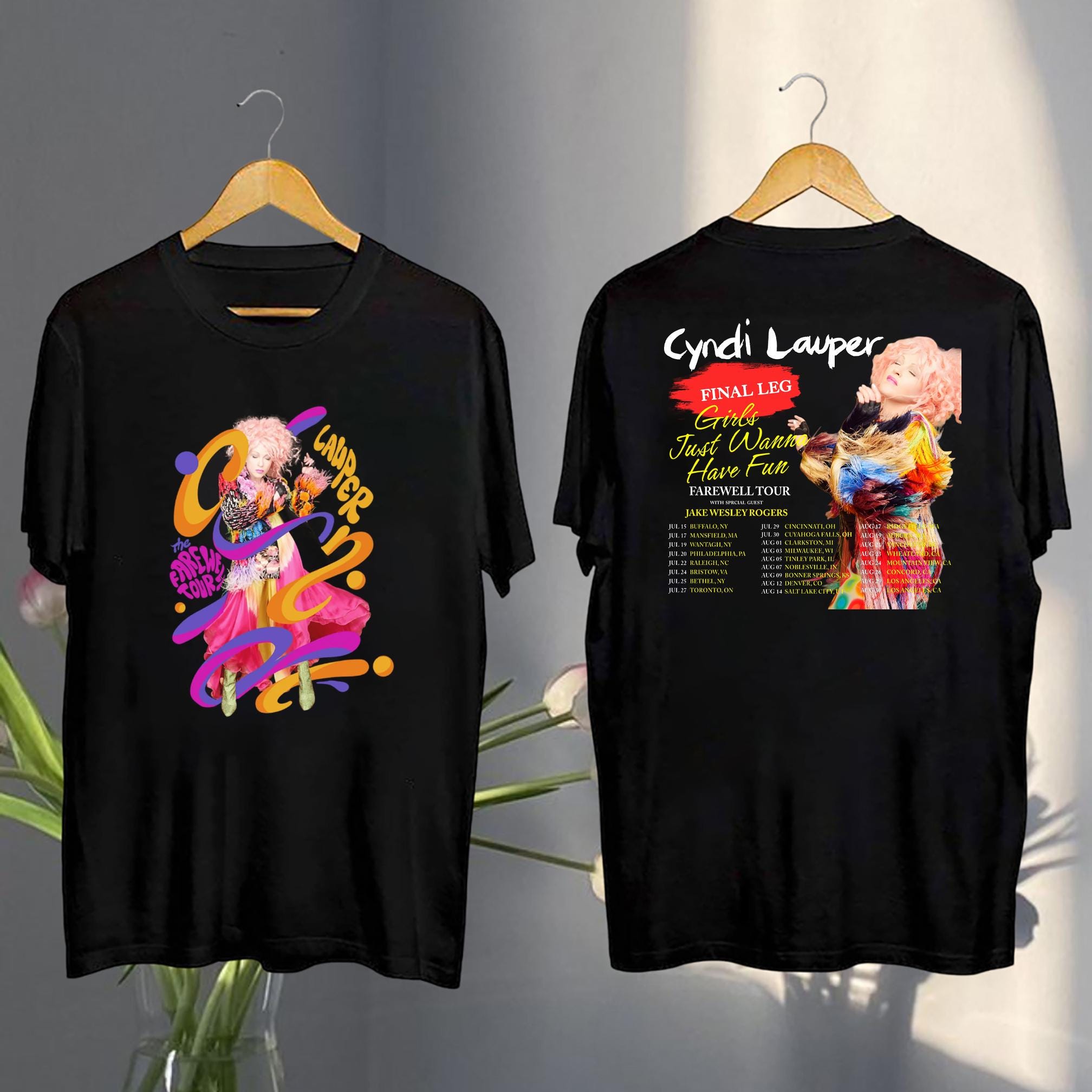 Cyndi Lauper Graphic Shirt, Cyndi Lauper Girl Just Wanna Have Fun Farewell Tour 2025 Shirt, Cyndi Lauper Fan Gifts, Cyndi Lauper Merch