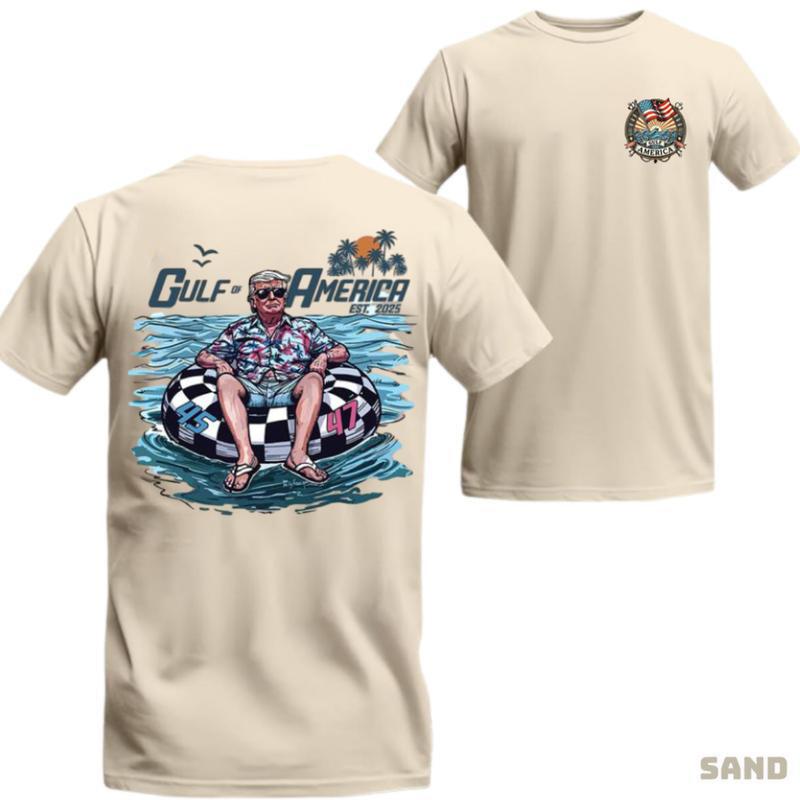 Gulf Of America Shirt, Patriotic Beach Tee, Summer Vacation Shirt, 2025 Usa Retro Style