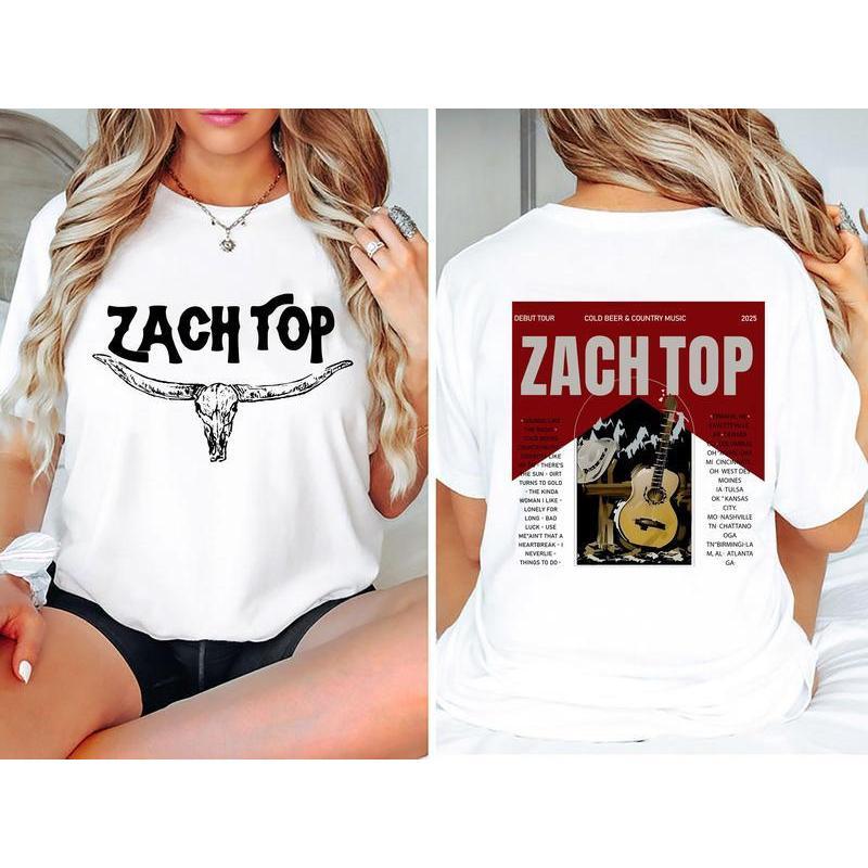 Zach Top 2025 Tour Merch Shirt, Gift For Zach Fan, Gift For Him And Her