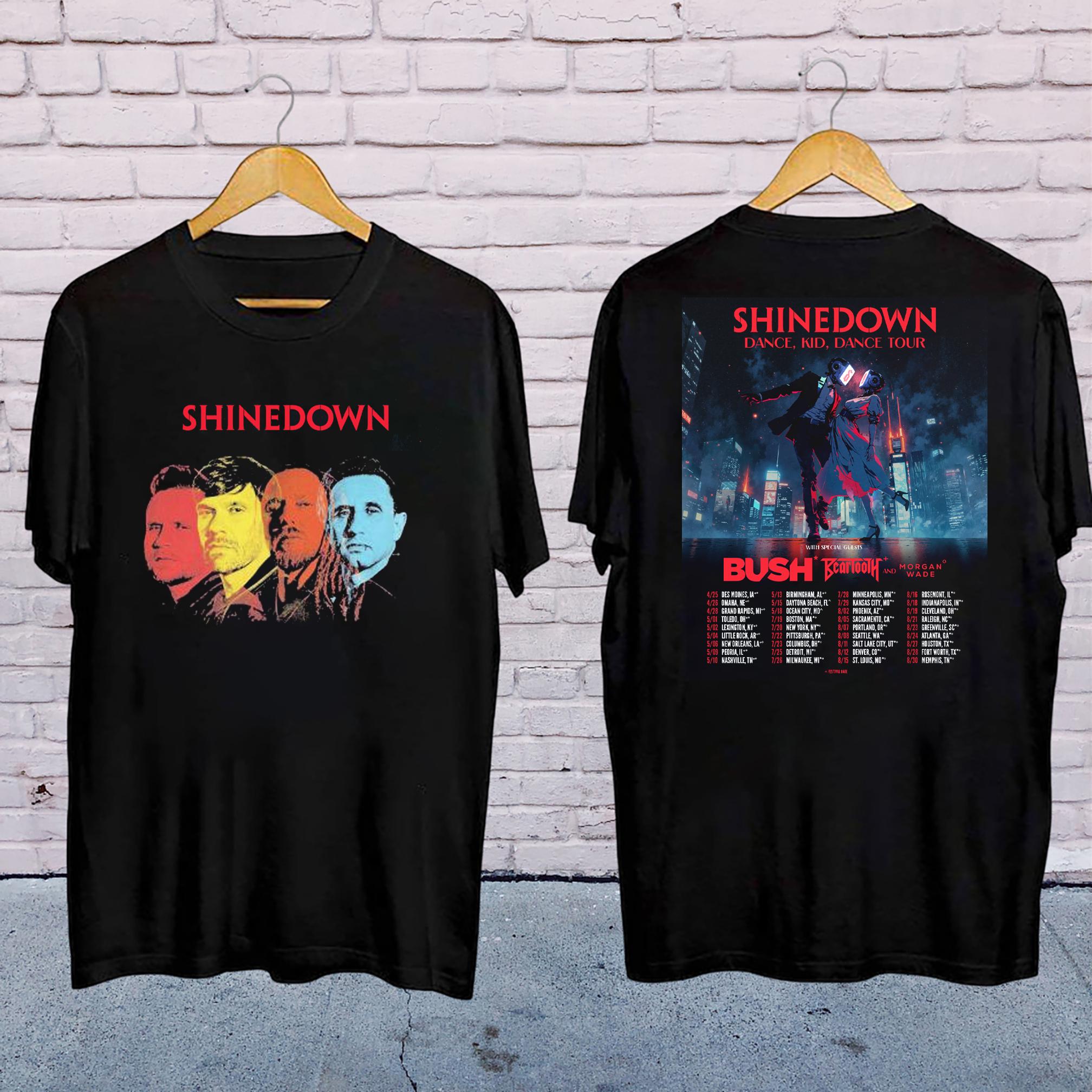 Graphic Shinedown Dance Kid Dance Tour 2025 Shirt, Shinedown Band Concert 2025, Shinedown Fan Gift, Shinedown Merch, Shinedown Rock Band Tee