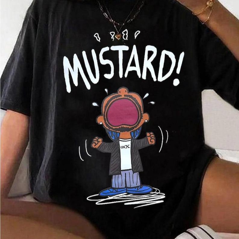 Mustard Meme Unisex Vintage Shirt, Kendrick Lamar Shirt, Gift For Woman And Man Unisex Shirt Cotton