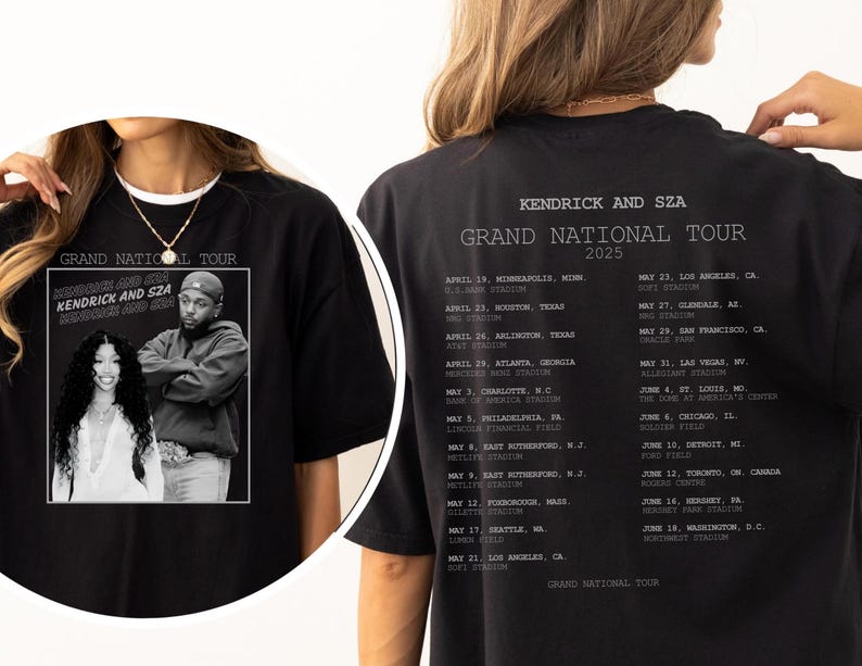 Kendrick & Sza Grand National Tour 2025 Gildan Unisex Softstyle Shirt, Perfect Gift For All Hip Hop Fans