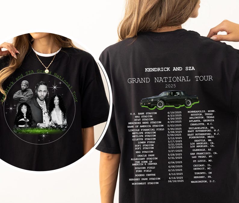 Kendrick & Sza Grand National Tour 2025 Gildan Unisex Softstyle Shirt, Perfect Gift For All Hip Hop Fans