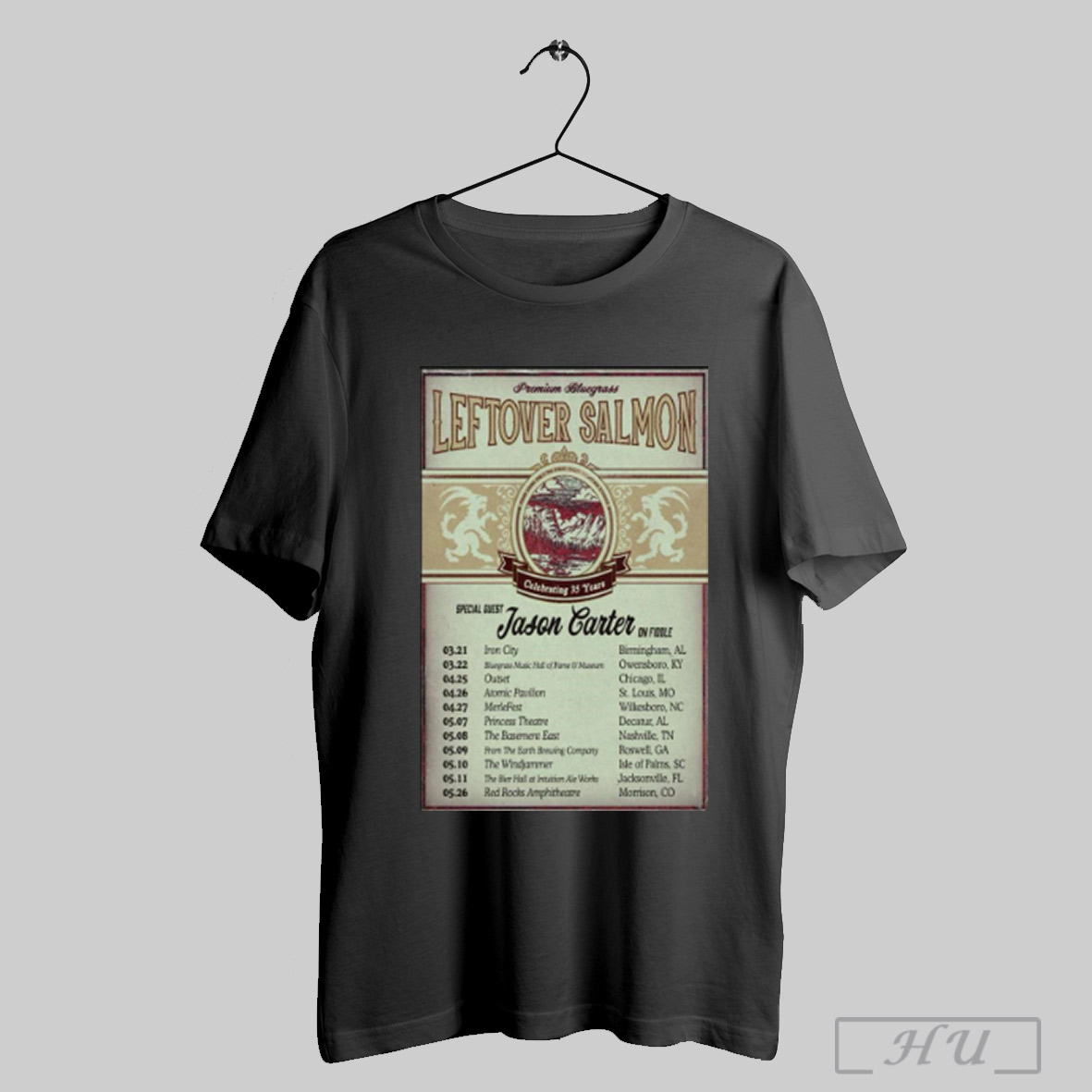 Trendy Poster Leftover Salmon And Jason Carter On Fiddle Spring Tour 2025 Shirt